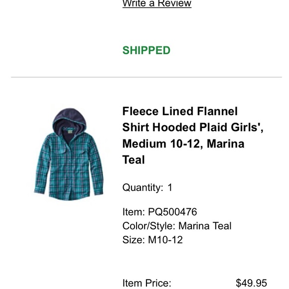 L.L Bean Hooded Plaid Shirt - NWOT - Picture 2 of 7